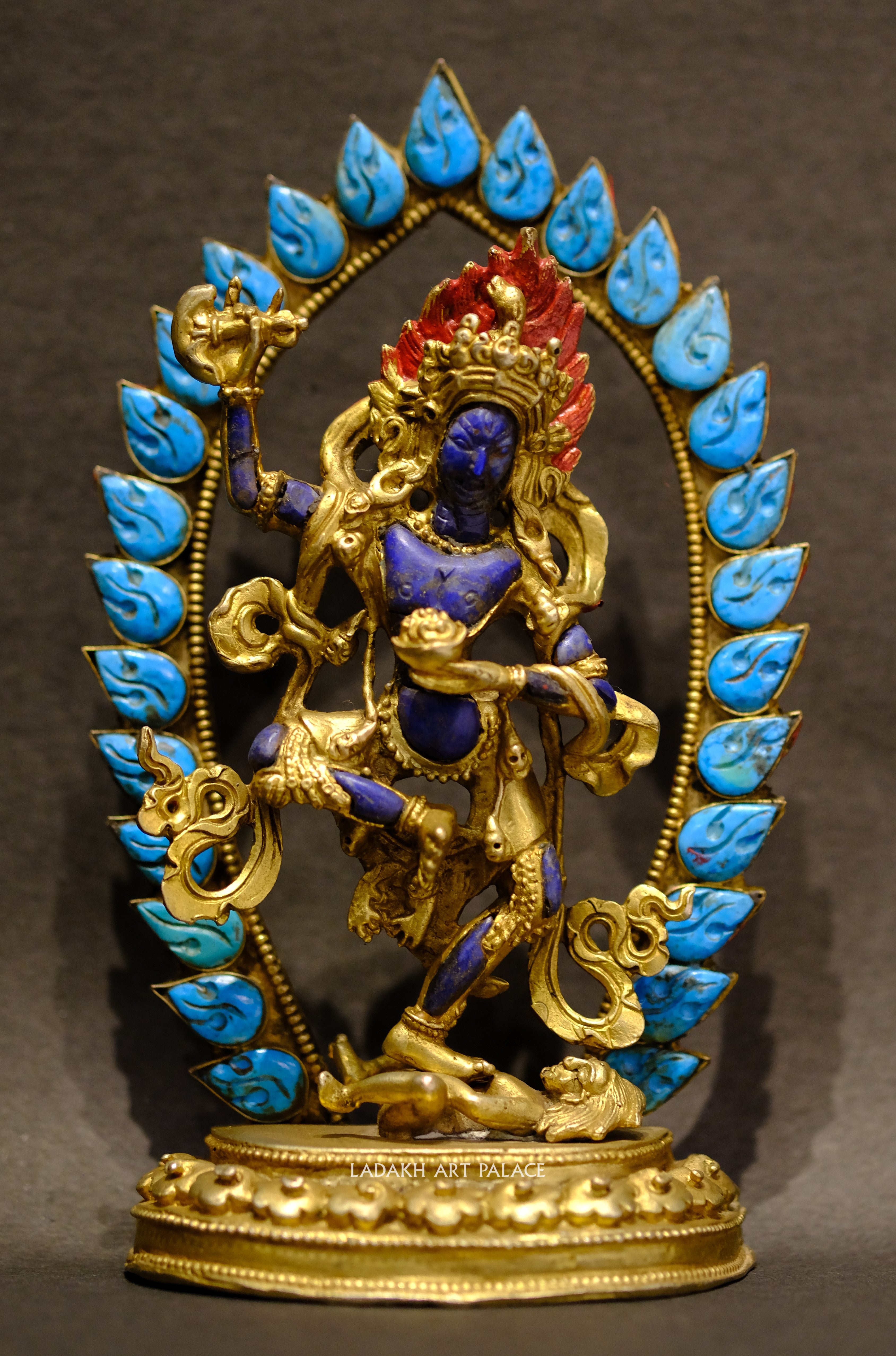 Vajra Varahi Statue in Lapis and Turquoise - the ladakh art palace