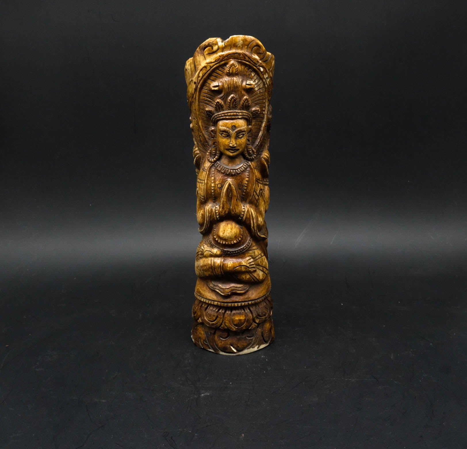 Four Arm Avaloketeshvara Bone Carved - the ladakh art palace