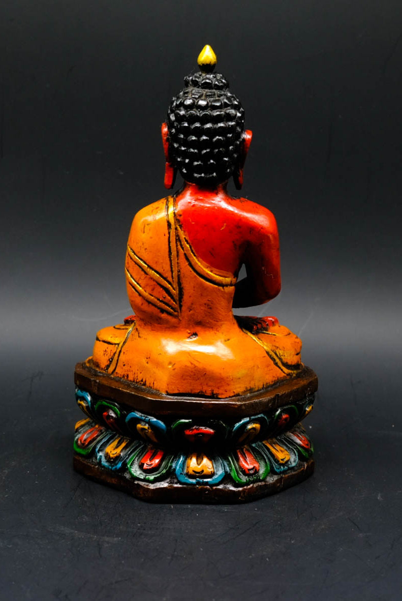 Wooden Buddha Shakyamuni - the ladakh art palace