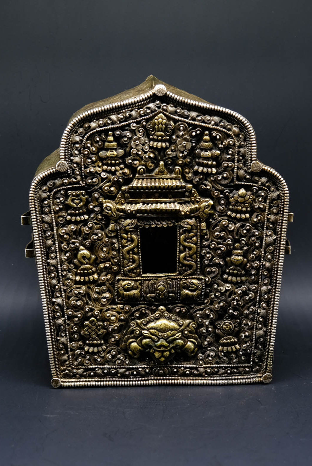 Old Brass Hand Made Gau - the ladakh art palace