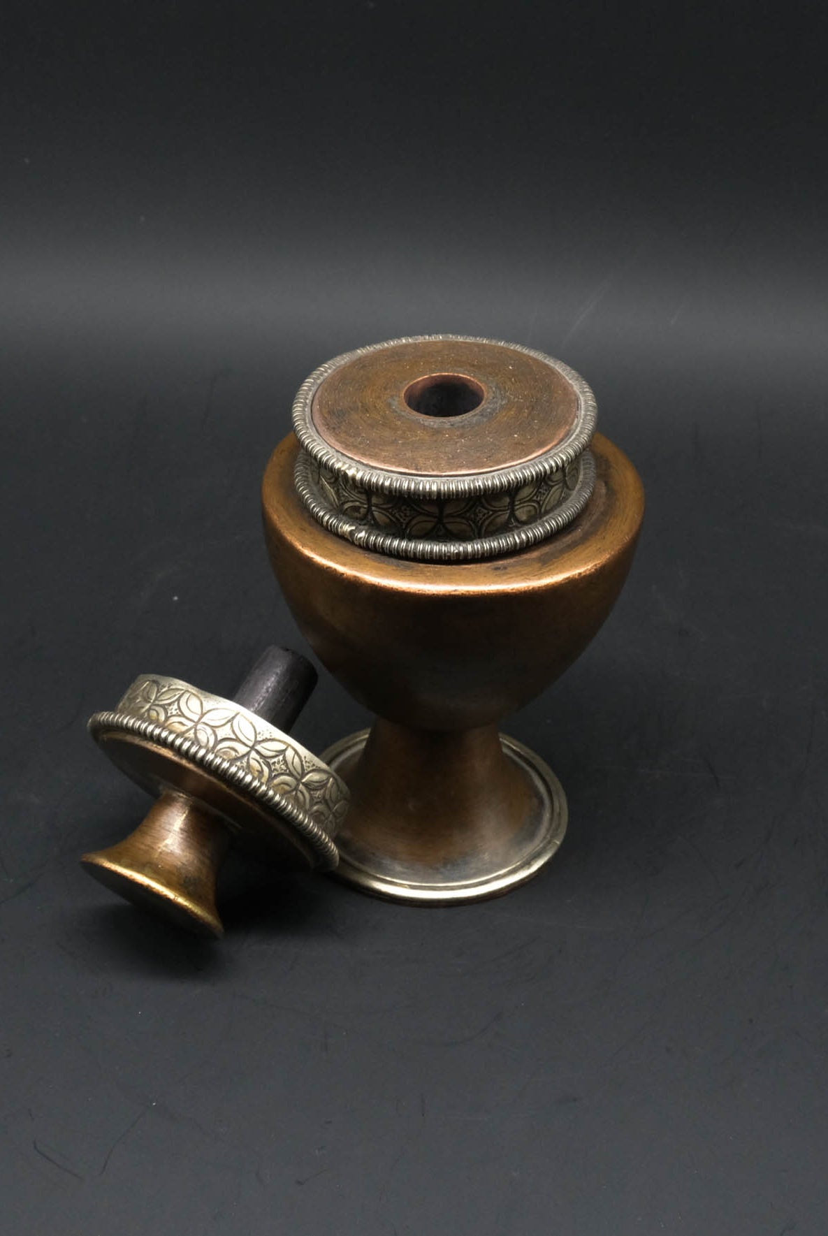 Old Vintage Copper Inkpot - the ladakh art palace