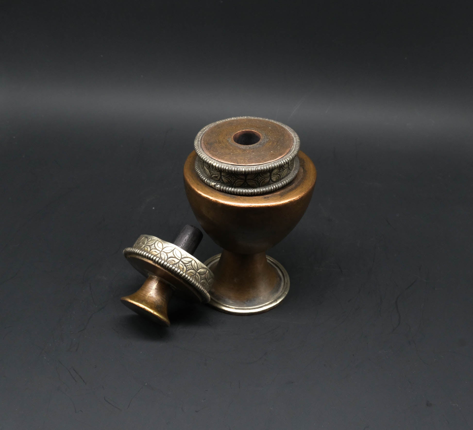 Old Vintage Copper Inkpot - the ladakh art palace