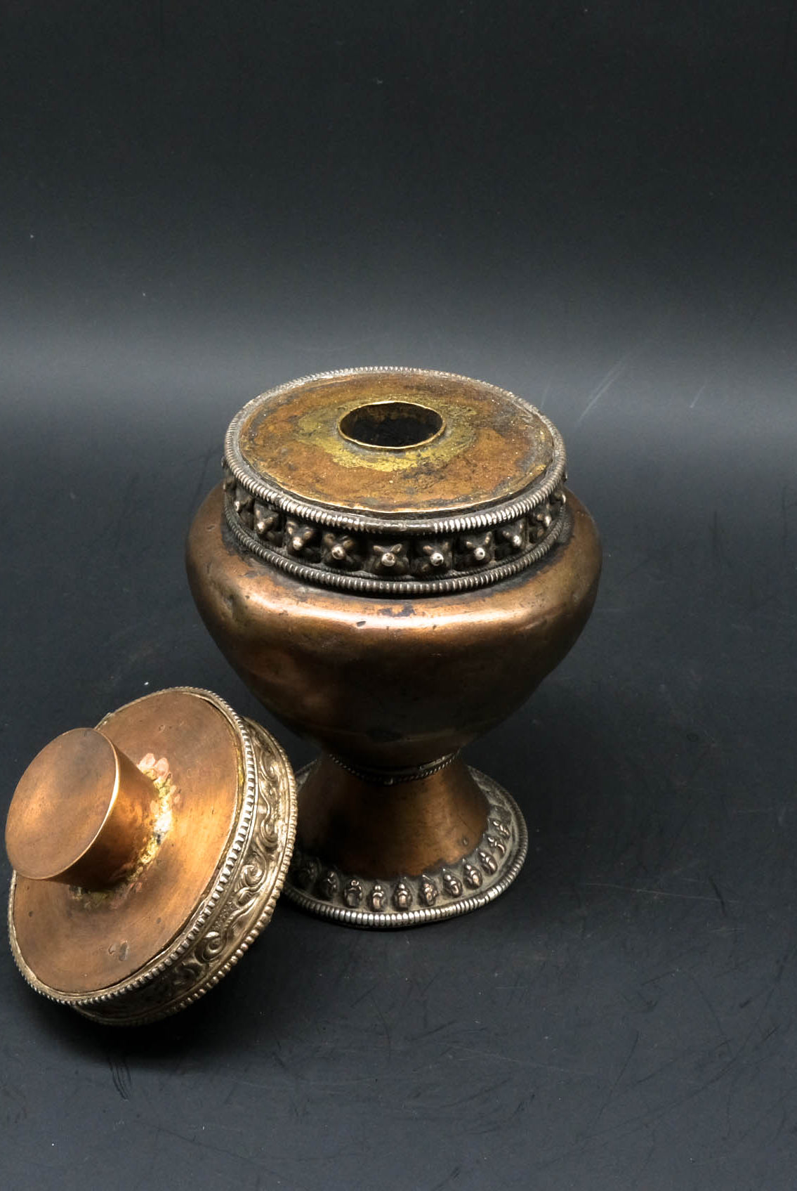 Old Copper Inkpot Plain - the ladakh art palace