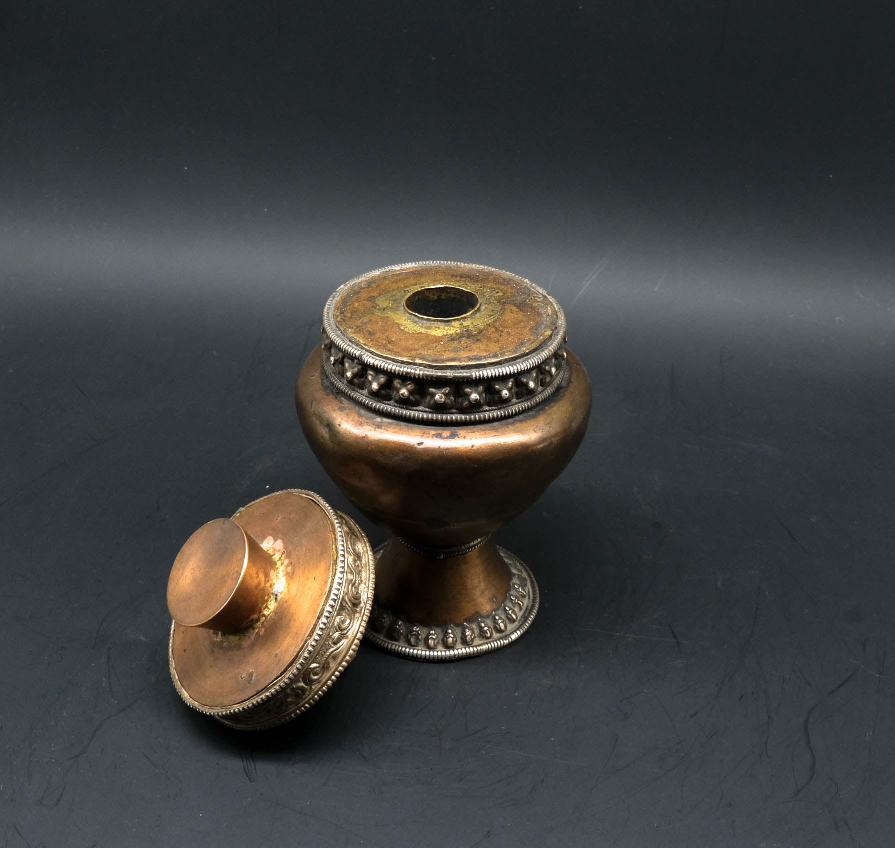 Old Copper Inkpot Plain - the ladakh art palace