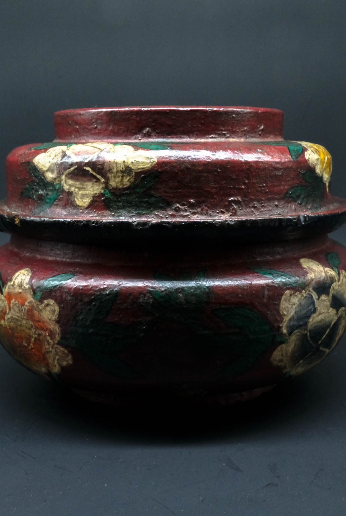 Floral Painted Wooden Box Heirloom Piece. - the ladakh art palace