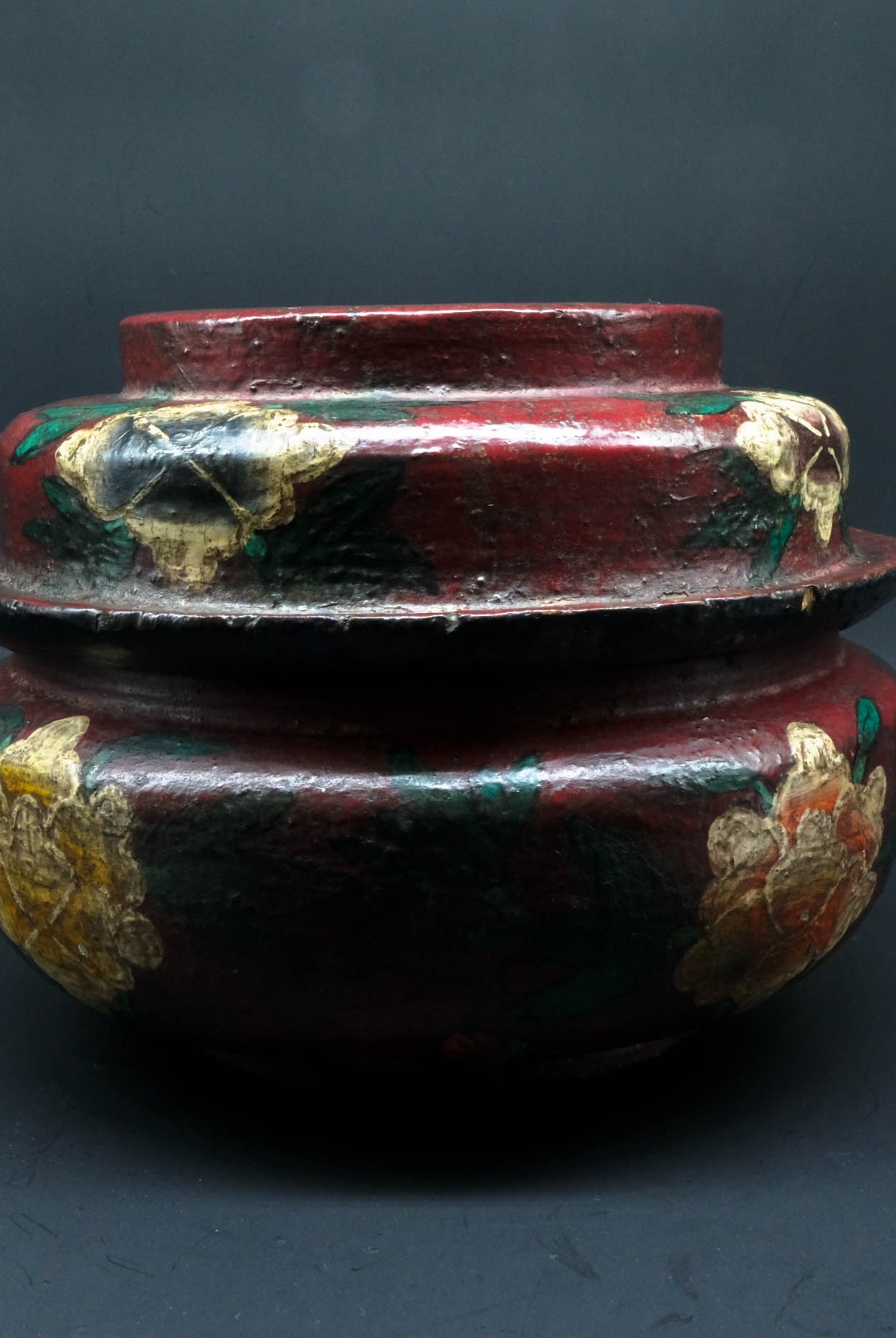 Floral Painted Wooden Box Heirloom Piece. - the ladakh art palace