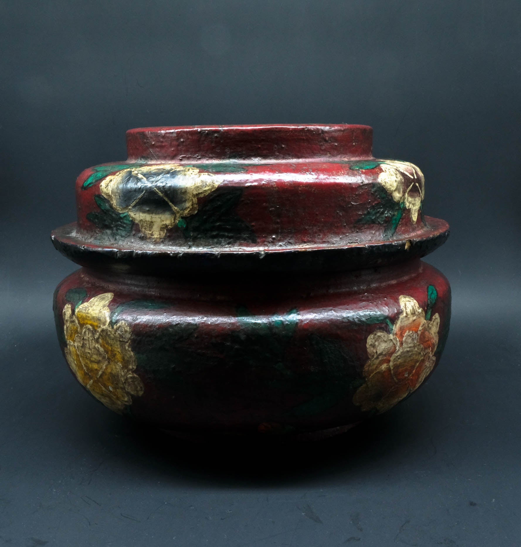 Floral Painted Wooden Box Heirloom Piece. - the ladakh art palace