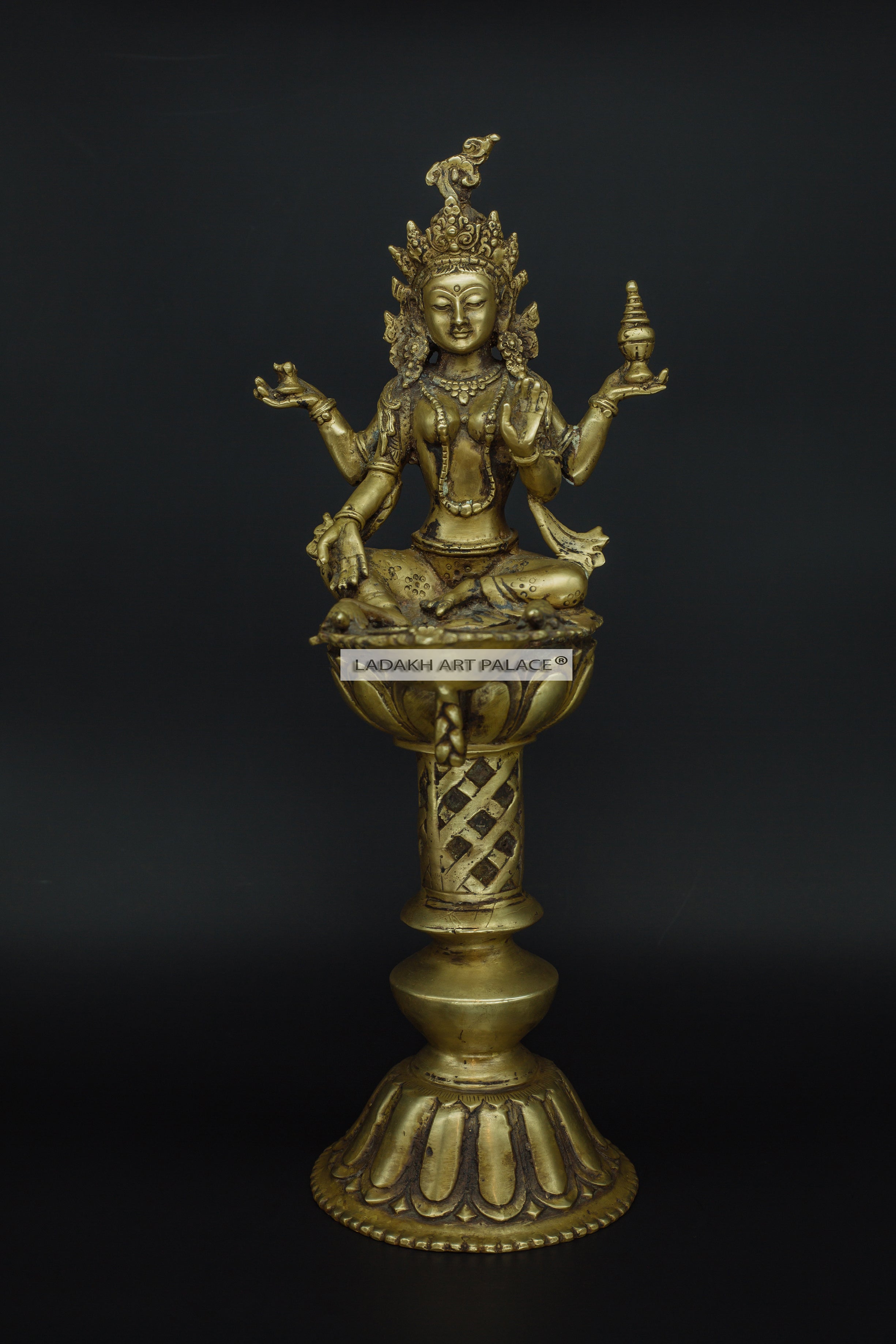 Brass Tara Devi Diya - the ladakh art palace