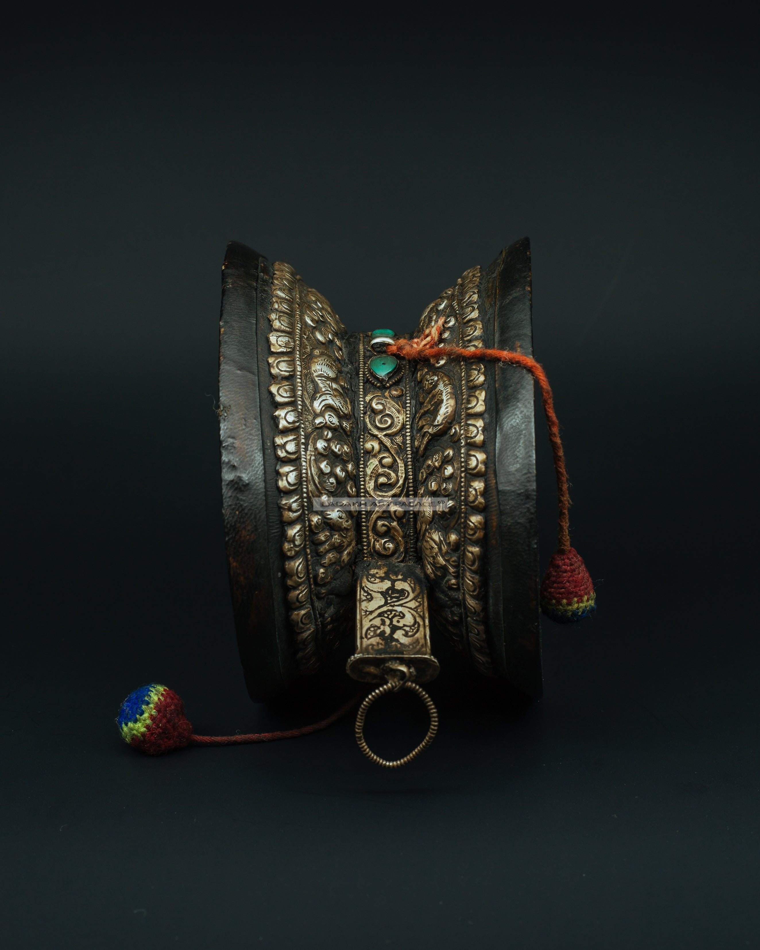 Silver Carved Drum (Dumru) - the ladakh art palace