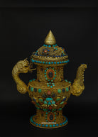 Gold Plated Filigree Teapot - the ladakh art palace