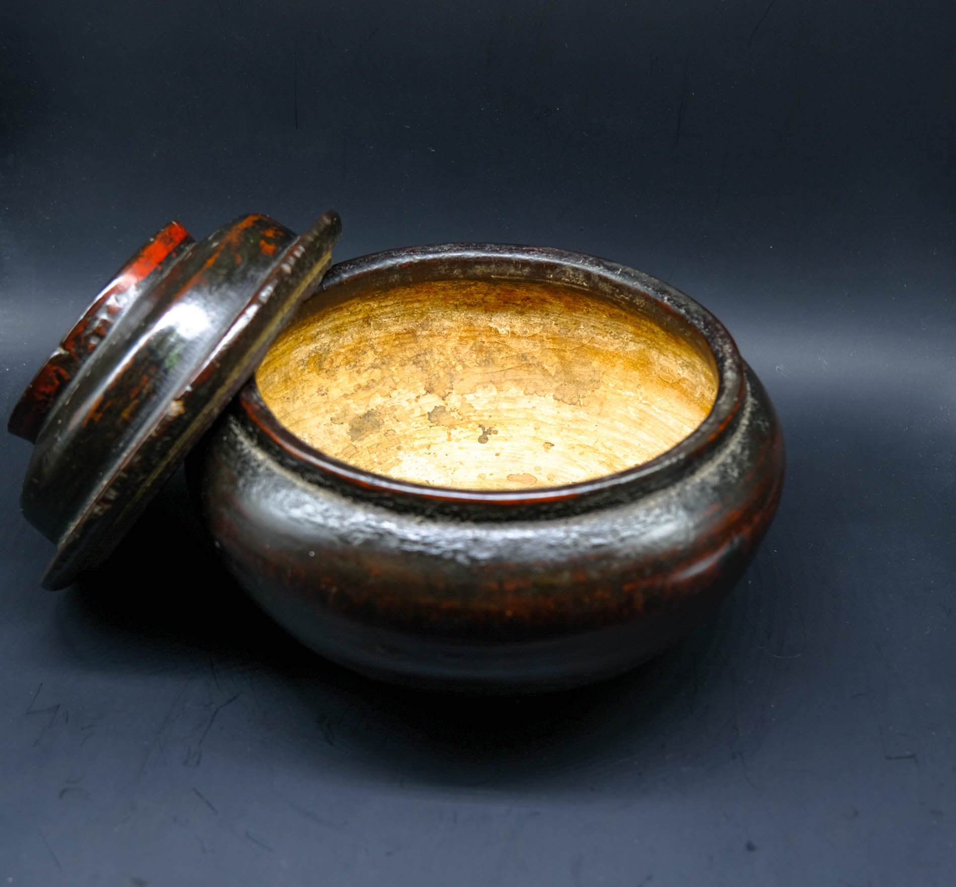 Apricot Wood Tsampa Box - the ladakh art palace