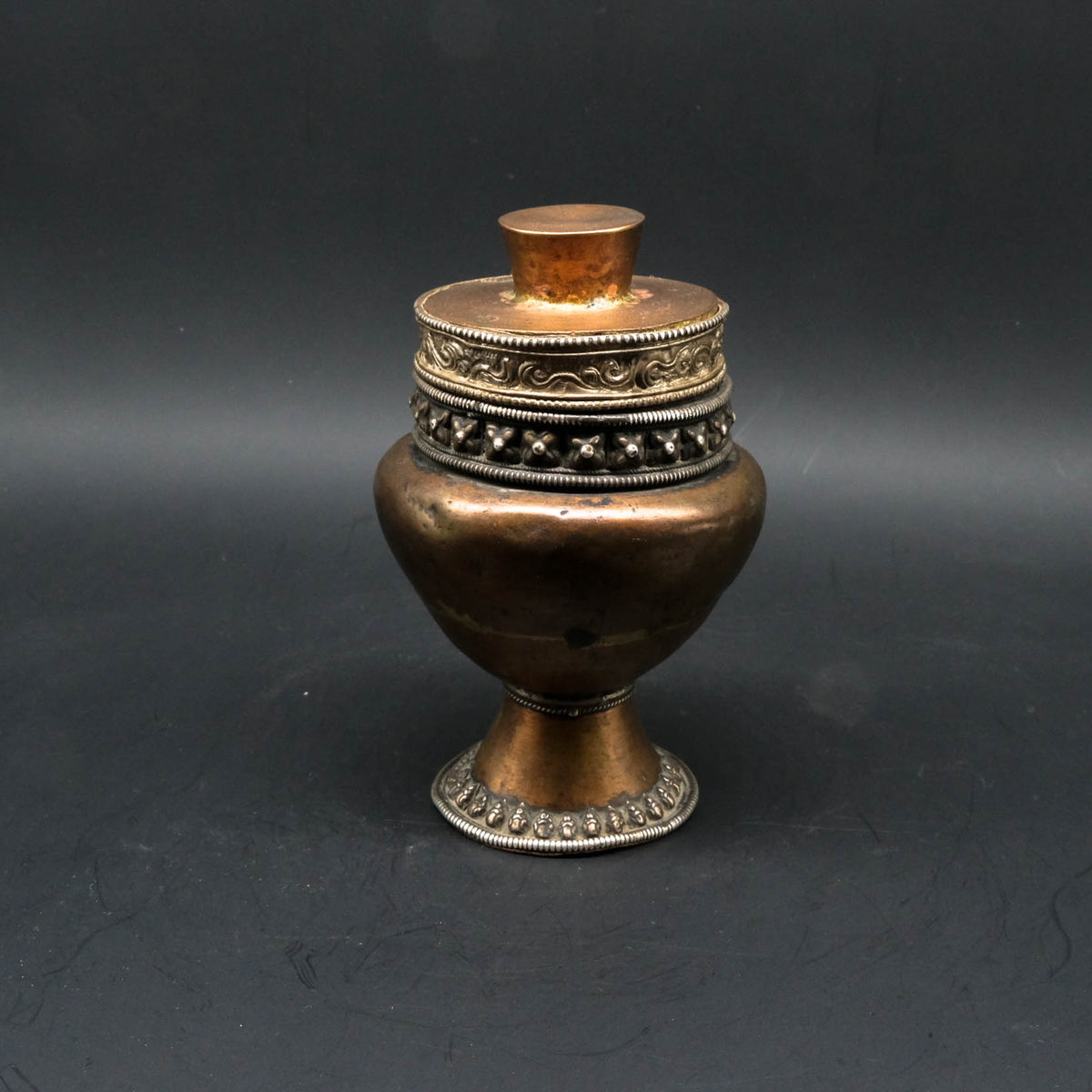 Old Copper Inkpot Plain – Ladakh Art Palace
