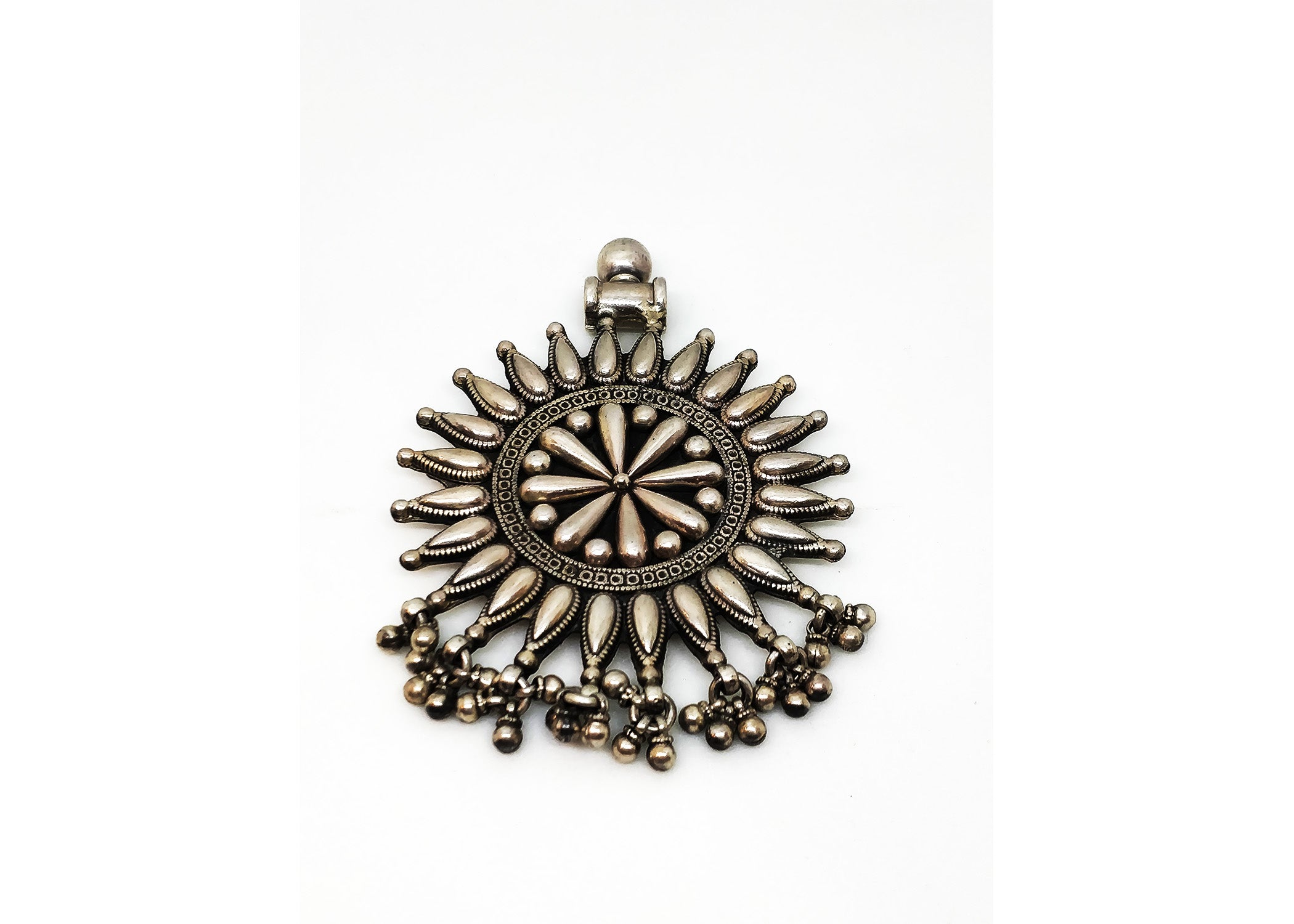 Pure Silver Sun Pendant - the ladakh art palace